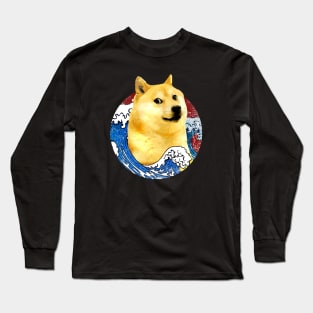 dogecoin wave Long Sleeve T-Shirt